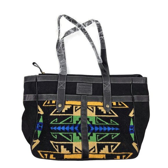 Pendleton Handbags - New Pendleton Zip Tote Shoulder Bag Wool Black Green Yellow Purse